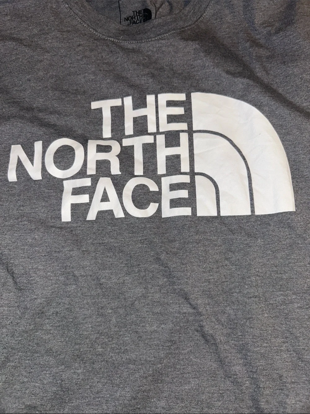 The North Face Men's Heather Gray Logo Short Sleeve Tee